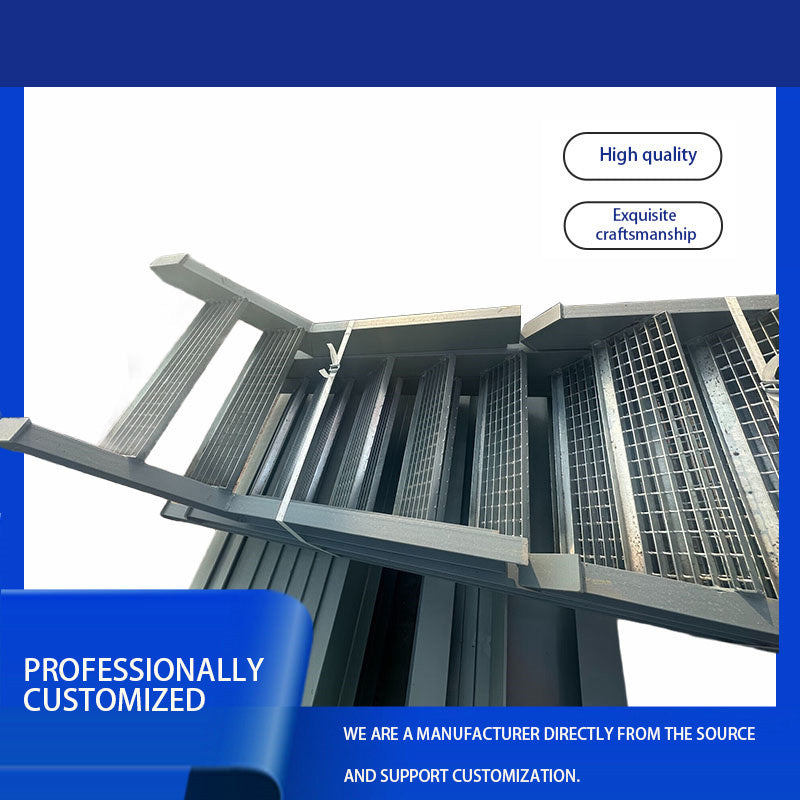 qunligangjian Boiler steel ladder(Price consultation. Customization is supported.)Anti-corrosion and rust prevention treatment Folding design