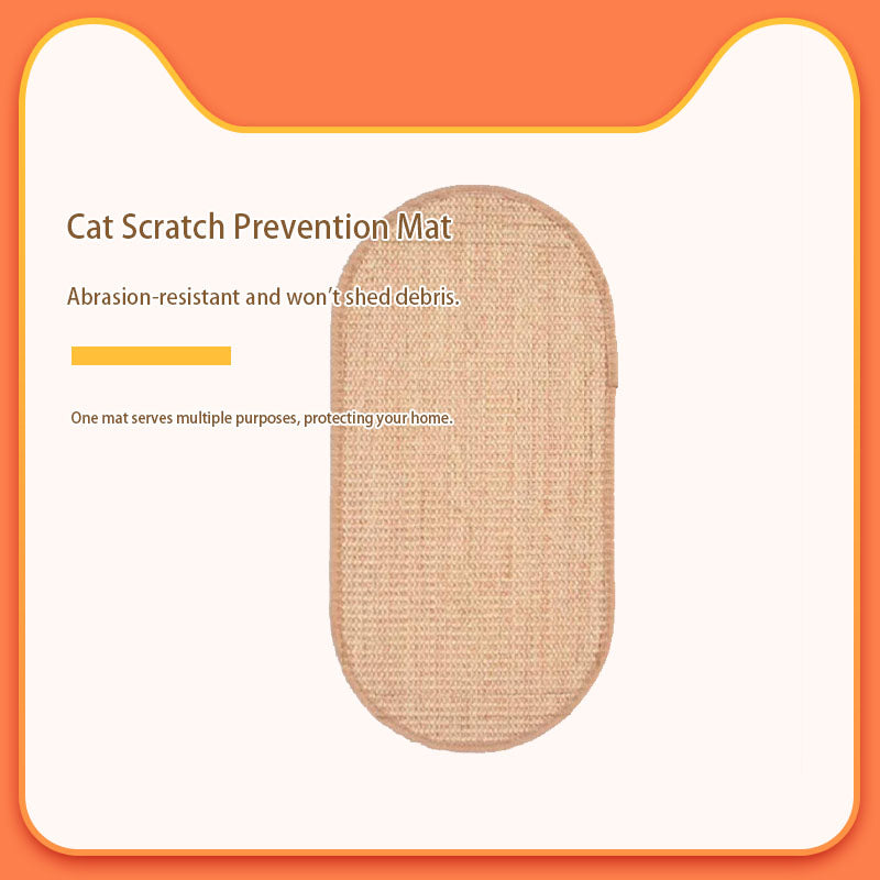 qingxitanye Oval sisal cat scratching mat (price inquiry) Natural and scratch-resistant, two-in-one design