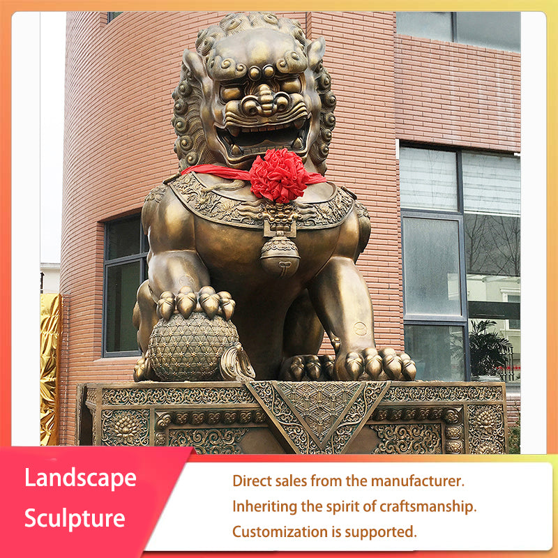 sanweiyishu The bronze lions in the Hall of Supreme Harmony(Price consultation. Customization is supported.)The same style as those in the Palace Museum. Made of pure copper with exquisite craftsmanship.