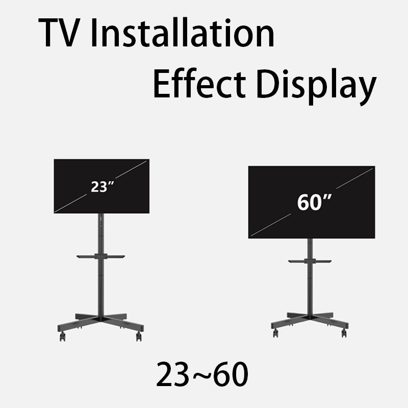 MASITE Mobile TV Stand with Wheels and Brakes Economical TV Cart with Artistic Design TV Stand with Casters and Locking Brakes(Ask customer service for specific prices)