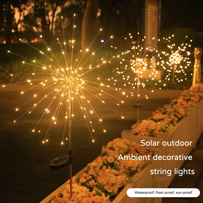 yinhendengshi Solar Ground Plug 8 Function Fireworks Light(100pcs/box) Easy to install High quality performance Outdoor waterproofing