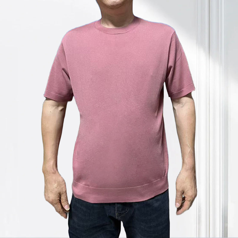 jiaoyifushi Mens Crew Neck Short Sleeve Pullover(Price Enquiry Starting from 100) Cotton Breathable Casual Versatile