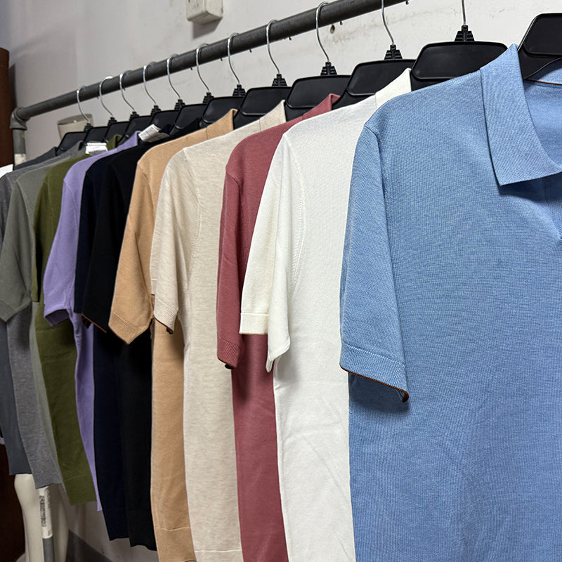 jiaoyifushi Men's Reverse Neck Button Down Short Oil Pullover(Price Enquiry Starting from 100) Oil and water resistant Abrasion resistant and easy to clean