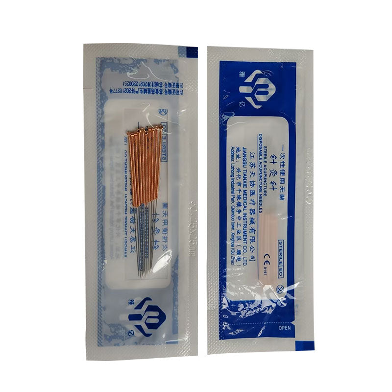 tianxieyiliao  acupuncture needle  Silver needles are inserted into acupoints, inheriting ancient methods in a new way.